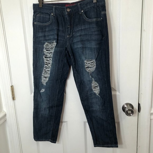 Forever 21 Distressed Cotton Capri Jeans - Picture 1 of 5